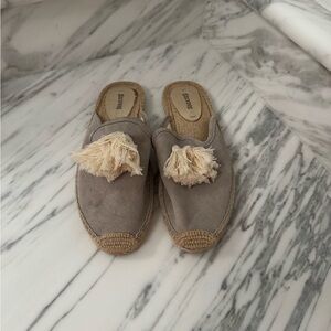 Soludos leather espadrille slides